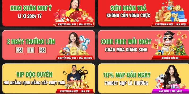 Điểm danh các sự kiện khuyến mãi siêu chất cho game thủ khi tải 789Bet